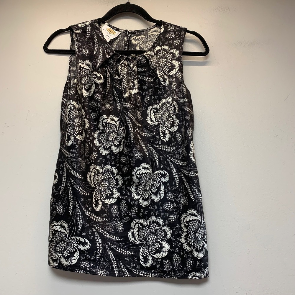 Talbots Silk Shell Cardigan Set Women‎ 6P S Black White Floral Excellent Stretch